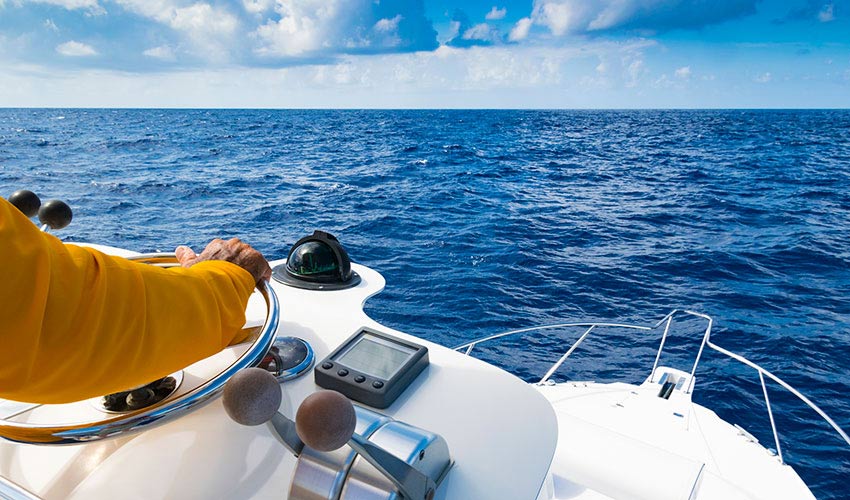 steering wheel motor boat