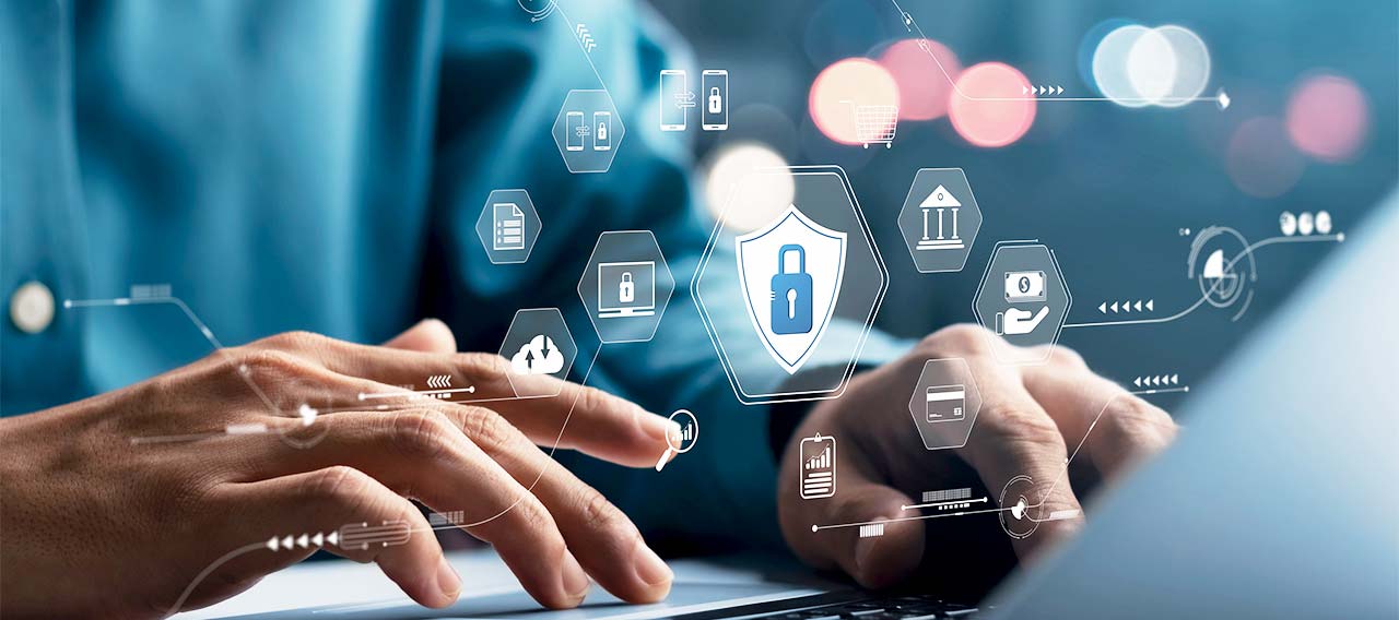 hands typing on keyboard