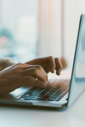 woman working on laptop